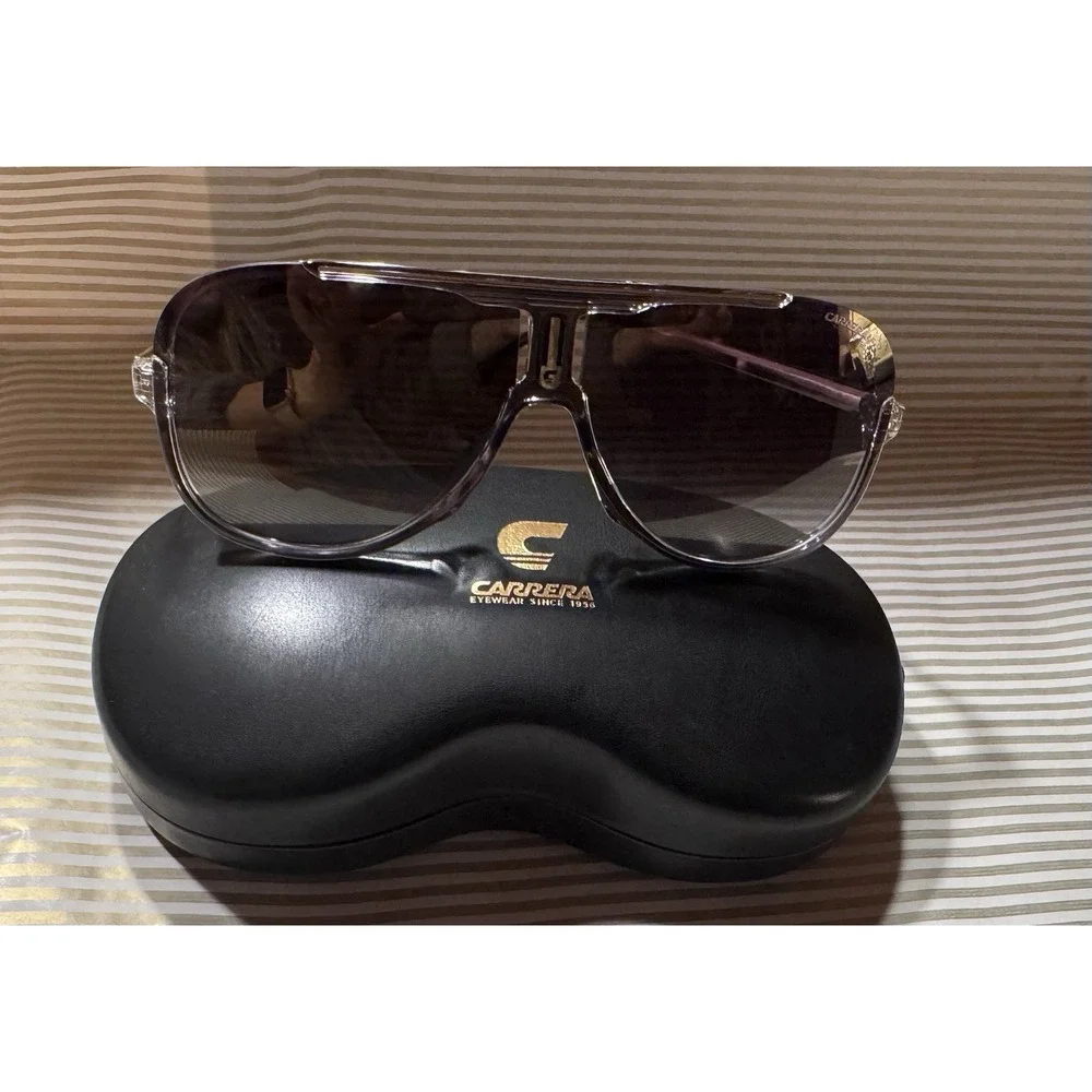 Carrera Mens Italian Pilot Sunglasses (1059/S) in Gold and Black New with Case
